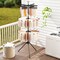 Freestanding 3-Tier Drying Rack with 24 Clips and Rotating Arms Perfect for Laundry Rooms or Balconies